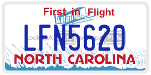 LFN5620  license plate in NC