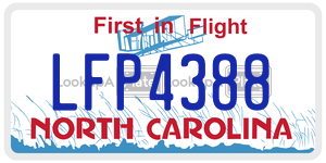 LFP4388  license plate in NC