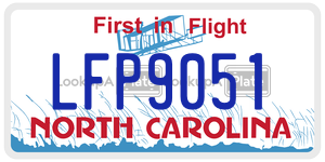 LFP9051 license plate in North Carolina