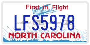 LFS5978 license plate in North Carolina