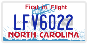 LFV6022  license plate in NC
