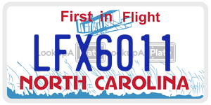 LFX6011  license plate in NC