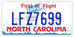 LFZ7699 license plate in North Carolina