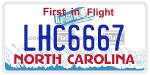 LHC6667  license plate in NC