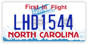 LHD1544  license plate in NC