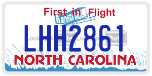 LHH2861  license plate in NC