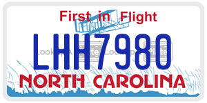LHH7980 license plate in North Carolina