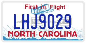 LHJ9029 license plate in North Carolina