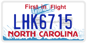 LHK6715 license plate in North Carolina