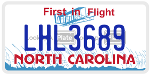 LHL3689 license plate in North Carolina