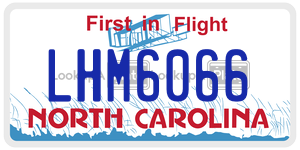 LHM6066 license plate in North Carolina