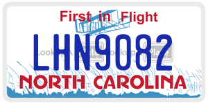 LHN9082  license plate in NC
