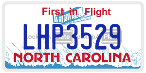 LHP3529 license plate in North Carolina