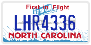LHR4336  license plate in NC