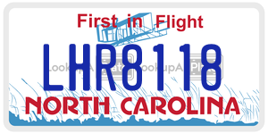 LHR8118 license plate in North Carolina