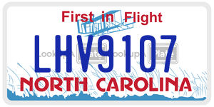 LHV9107 license plate in North Carolina