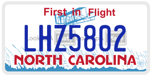 LHZ5802  license plate in NC