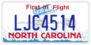 LJC4514  license plate in NC