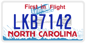 LKB7142  license plate in NC
