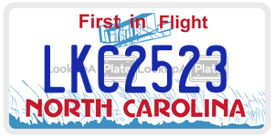 LKC2523  license plate in NC