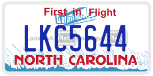 LKC5644  license plate in NC