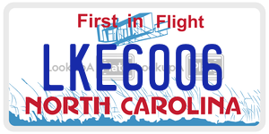 LKE6006  license plate in NC