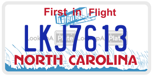 LKJ7613  license plate in NC