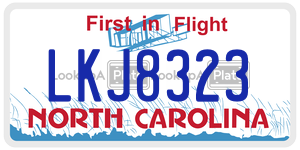 LKJ8323  license plate in NC
