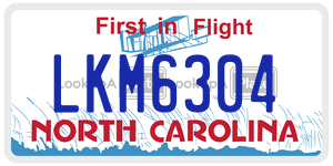 LKM6304  license plate in NC