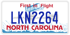 LKN2264  license plate in NC
