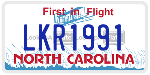 LKR1991  license plate in NC