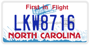 LKW8716  license plate in NC