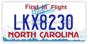 LKX8230  license plate in NC