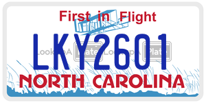 LKY2601  license plate in NC