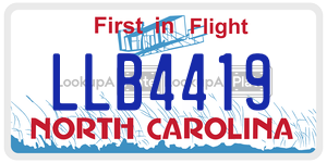 LLB4419  license plate in NC