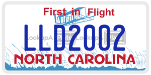 LLD2002  license plate in NC