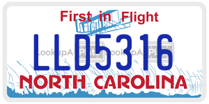 LLD5316  license plate in NC