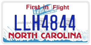 LLH4844  license plate in NC