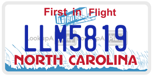 LLM5819  license plate in NC
