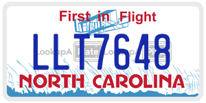 LLT7648  license plate in NC