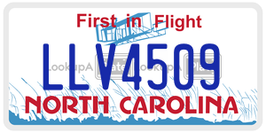 LLV4509  license plate in NC
