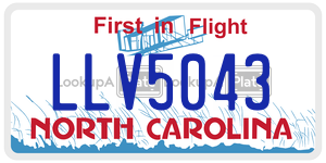 LLV5043  license plate in NC