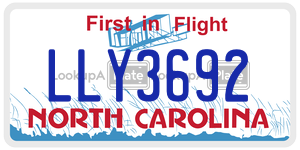 LLY3692  license plate in NC