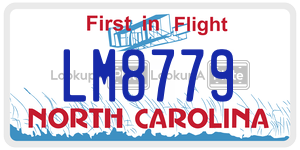 LM8779  license plate in NC