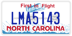 LMA5143  license plate in NC