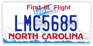 LMC5685  license plate in NC