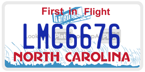 LMC6676  license plate in NC