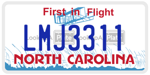 LMJ3311  license plate in NC