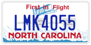 LMK4055  license plate in NC