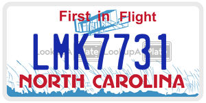 LMK7731  license plate in NC
